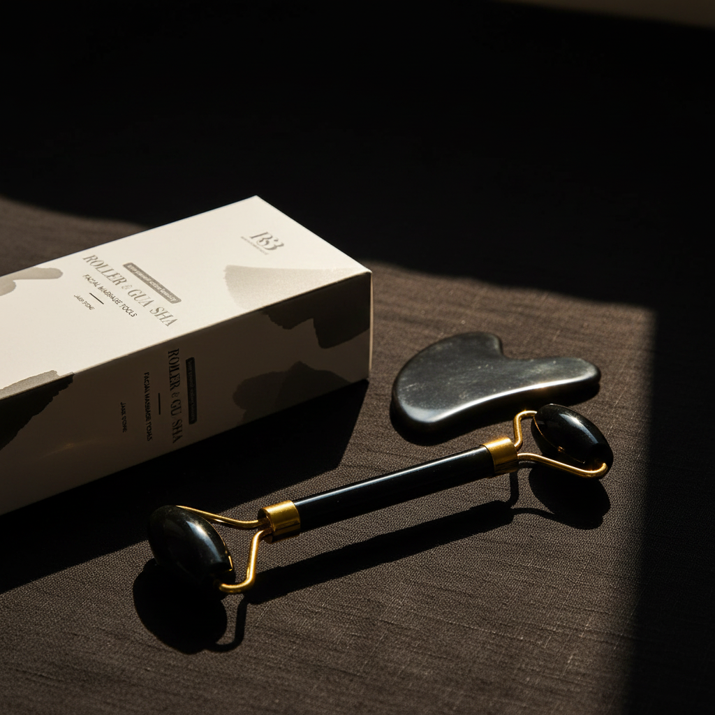 Editorial black jade roller